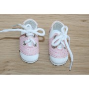 Chaussures baskets blanches et roses