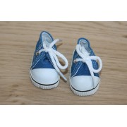 Chaussures baskets toile bleues