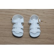 Sandalettes blanches à lanières pour Little Darling