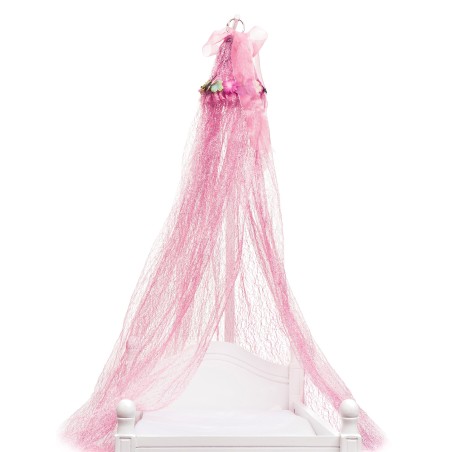Ciel de lit rose pour lit de poupée Ciel de lit rose pour lit de poupée