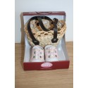 Set Panier Osier et Baskets fleuries