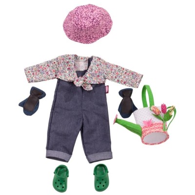 Set Ensemble du petit Jardinier Poupée 45-50 Cm 
