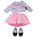 Ensemble Fleurs et Paillettes pour Poupée 45-50 Cm 