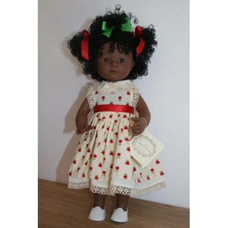 Marietta Africaine Robe fleurs rouges
