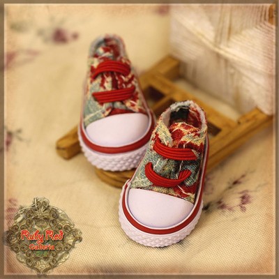 Baskets en toile à motifs rouges pour InMotion Girl