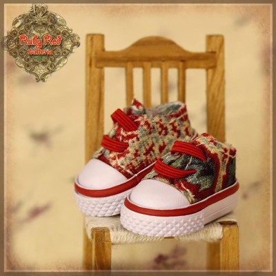 Baskets en toile à motifs rouges pour InMotion Girl