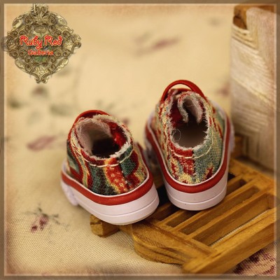 Baskets en toile à motifs rouges pour InMotion Girl