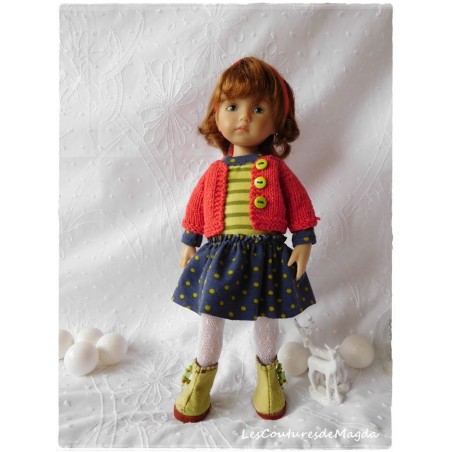 Tenue Princesse aux petits pois pour poupée Boneka