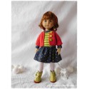 Tenue Princesse aux petits pois pour poupée Boneka