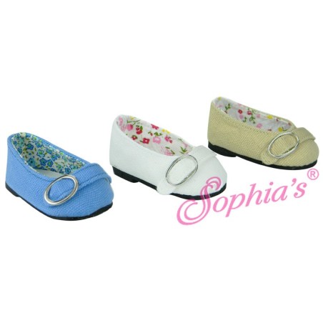 Ballerines à boucle en toile Ballerines à boucle en toile