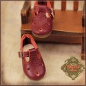Chaussures cuir rouge grenat pour InMotion Girl