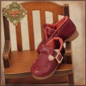 Chaussures cuir rouge grenat pour InMotion Girl