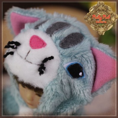 Ensemble Costume Chat gris bleu pour Yu Ping