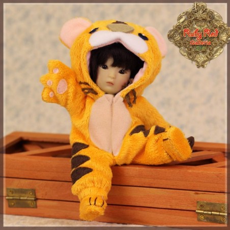 Ensemble Costume Tigre Orange pour Yu Ping Ensemble Costume Tigre Orange pour Yu Ping