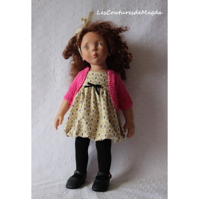 Tenue Coquille Dorée pour Poupée Zwergnase 35 Cm