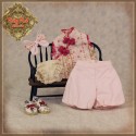 Ensemble Gilet fleuri et Short rose pour InMotion Girls