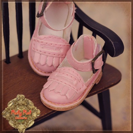 Chaussures Cuir roses à franges pour InMotion Girl Chaussures Cuir roses à franges pour InMotion Girl