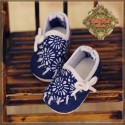Chaussures Marine à fleurs blanches pour InMotion Girl