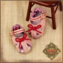 Chaussures cuir rose à noeud rouge pour InMotion Girl
