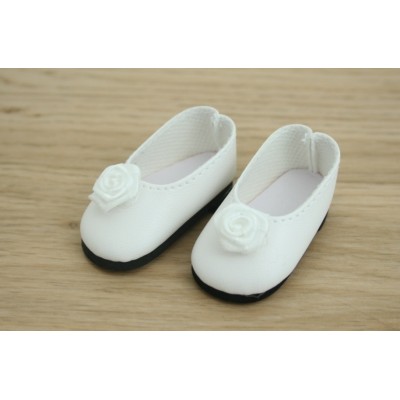 Ballerines blanches à fleur pour Amigas