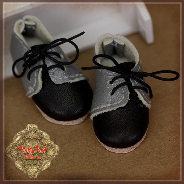 Chaussures bicolores en cuir à lacets pour InMotion Girl - Ruby Red