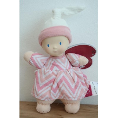 Poupée Bébé rose à motifs en caoutchouc naturel