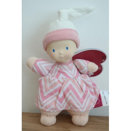 Poupée Bébé rose à motifs en caoutchouc naturel