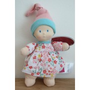 Poupée Bébé rose fleuri en caoutchouc naturel