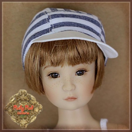 Casquette lignée pour poupée Rubyred 30 Cm