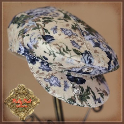 Casquette plate fleurie pour poupée Rubyred 30 Cm
