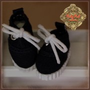 Baskets navy à lacets pour Yu Ping