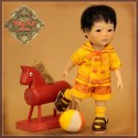 Ensemble Uniforme scolaire orange pour Shan