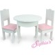 La Table et ses 2 chaises pour poupées - Sophia's
