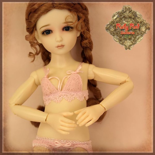 Ensemble Sous-vêtements roses pour poupée Rubyred 30 Cm