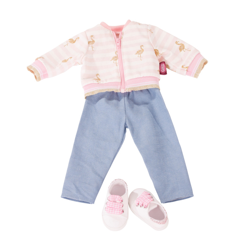 Gotz Vêtements Pour Poupée De 42 à 50 Cm : Götz Boutique Lot De 2 Pantalons Jeans Et Blanc