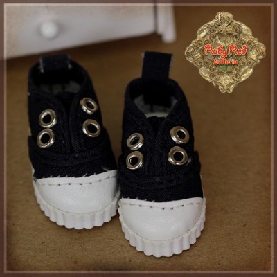 Baskets toile Navy  pour Ten Ping - Ruby Red