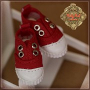 Baskets toile Rouge  pour Ten Ping - Ruby Red