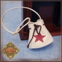 Sac blanc étoile rouge pour poupée Ten Ping 20 Cm - Rubyred