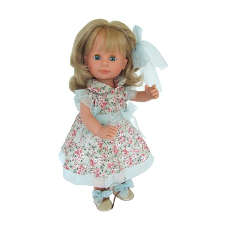 Marieta Blonde Robe fleurie printanière - D'Nenes Marieta Blonde Robe fleurie printanière - D'Nenes