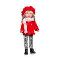 Carlota Blonde Veste et Béret rouge - Vestida de Azul
