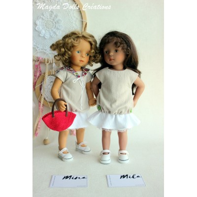 Ensemble Mila pour Poupée Minouche - Magda Dolls Creations