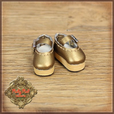 Chaussures ballerines dorées pour poupée Honee-B - Ruby Red