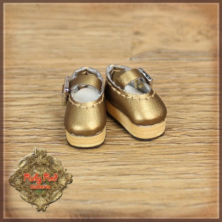 Chaussures ballerines dorées pour poupée Honee-B - Ruby Red