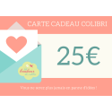 Carte CADEAU Colibri - 25 Euros