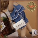 Ensemble Salopette bleue et chapeau pour Yu Ping - Ruby Red