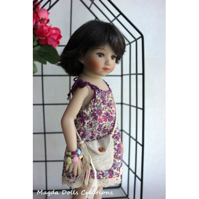 Ensemble Lavande pour Poupée Mini Maru - Magda Dolls Creations