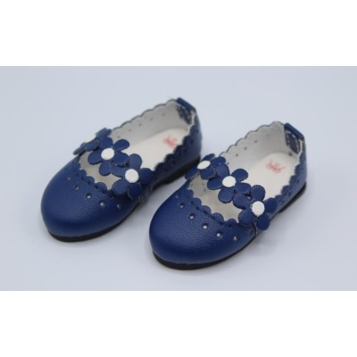 Ballerines Navy à fleurs pour Fashion Friends Ruby Red