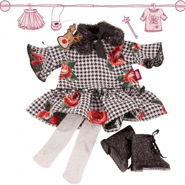 Ensemble Combo Christmas Rose pour Poupée 45-50 Cm - Götz
