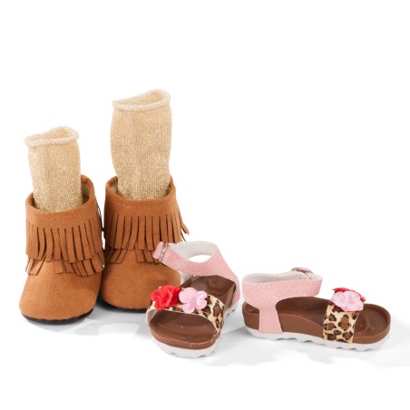 Set  Bottes et Sandales Shoe Box pour poupée 46-50 cm - Götz