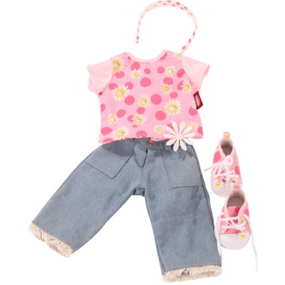 Ensemble Jeans et Tee-Shirt Daisies pour Poupée 45-50 cm